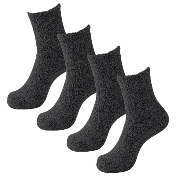 DQRPSEETB Fuzzy Socks 2 Pairs Cozy Slipper Fluffy Socks Casual Socks for Men Winter Warm Soft Cabin Stocking Comfy Sleep Socks Slipper Socks for Men