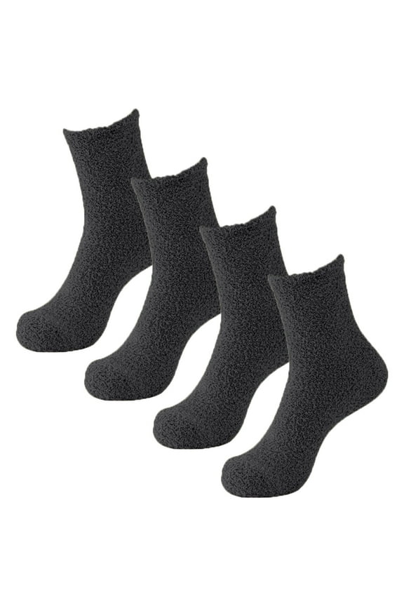 Fuzzy Socks 2 Pairs Cozy Slipper Fluffy Socks Casual Socks for Men Winter Warm Soft Cabin Stocking Comfy Sleep Socks Slipper Socks for Men