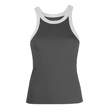 DQRPSEETB Layering Tank Tops for Women Women's Summer Tank Top Scoop Neck Sleeveless Cotton Ribbed Camisole Shirts Basic Casual Workout Tees Going Out Tops