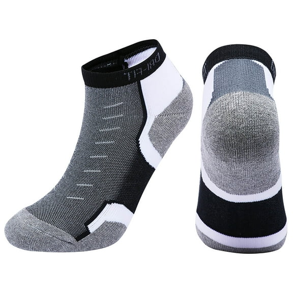 DQRPSEETB Men Women Middle Canister Movement Towel Cotton Breathable Badminton Walking No Slip Socks Women,Athletic Socks Black XL