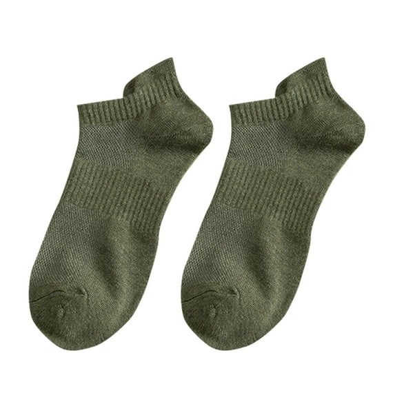 DQRPSEETB Men's Thin Breathable Sweat Absorbing Low Top Summer Shallow Mouth Sweat Absorbing Cotton Socks Golf Socks,Black Crew Socks Army Green