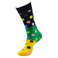 thumbnail image 1 of DQRPSEETB Mid-Length Socks Men Cotton Lady Pattern Comfortable Print Dot Casual Funny Socks Yellow, 1 of 2