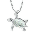 thumbnail image 1 of DQRPSEETB Opal Sea Turtle Necklace Pendant Necklace Ocean Beach Jewelry Handmade Sea Life Accessory Jewelry Gift for Women, 1 of 6
