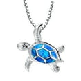 thumbnail image 1 of DQRPSEETB Opal Sea Turtle Necklace Pendant Necklace Ocean Beach Jewelry Handmade Sea Life Accessory Jewelry Gift for Women, 1 of 7