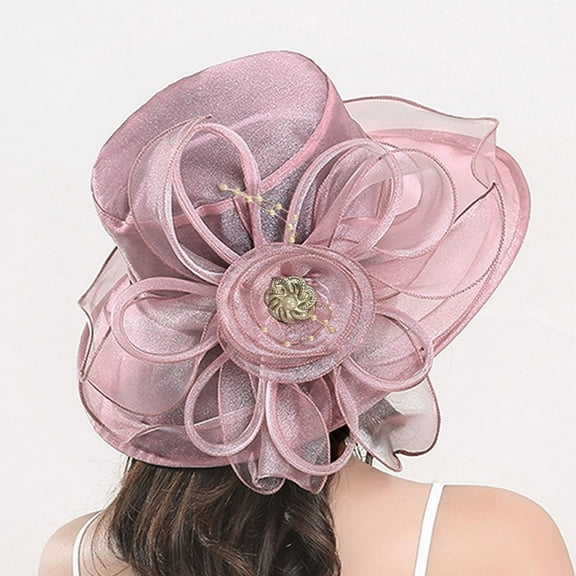 DQRPSEETB Sun Hats for Women Floral Mesh Hat Sunshade Beach Hat Sun Block Hat Visor Hats for Women Watermelon Red