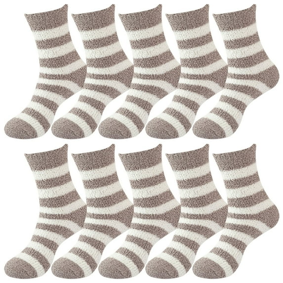 DQRPSEETB Winter Socks for Men Winter Soft Thermal Warm Boot Cushion Work Socks 5 Pairs Thick Socks