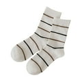 thumbnail image 1 of DQRPSEETB Women Autumn Winter Pile Socks Casual Tube Socks Brown Retro Striped Socks Long Socks for Women,Long Socks, 1 of 4