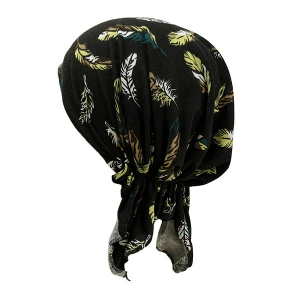 DQRPSEETB Women India Elastic Turban Print Cotton Hat Head Scarf Wrap Female Stretch Cotton Print Sleep Turban Hat Headwear Scarf Chemo Beanie Cap for Cancer Hair Loss