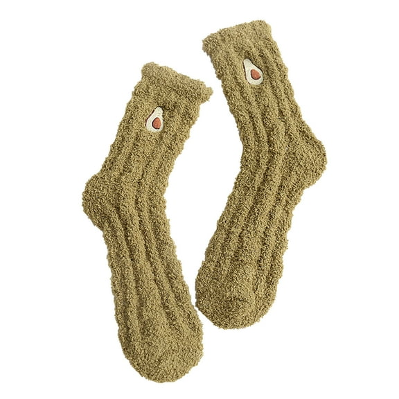 DQRPSEETB Women Winter Warm Ladies Floor Slouchy Socks Peach Women Fruit Socks White Socks Women Ankle,Long Socks Green