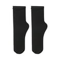 thumbnail image 1 of DQRPSEETB Women's Summer Autumn Thin Ice Socks Solid Simple Ice Silk Socks Mid Tube Socks Women's Socks,Black Ankle Socks Black, 1 of 2