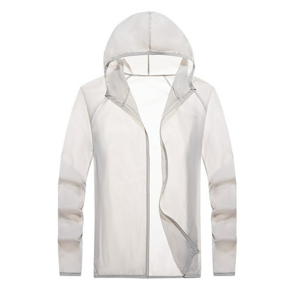 DQRPSEETB Womens Summer Tops Women Solid Rain Jacket Outdoor Plus Size Hooded Windproof Loose Coat Water Proof Raglan Storage Bag Womens Casual Tops XL