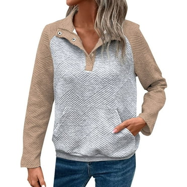 DQRPSEETB Womens Summer Tops Women's Casual Oversized Long Sleeve Crewneck Spilt High Low Hem Knit Tunic Pullover Sweater Tops Solid Color Top Knitwear Womens Casual Tops S