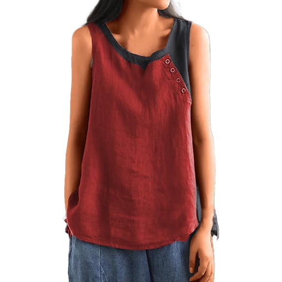 DQRPSEETB Womens Summer Tops Women's Spring and Summer Round Neck Undershirt Suit Splicing Collision Color Casual Cover Belly T Shirt Women Womens Casual Tops XL