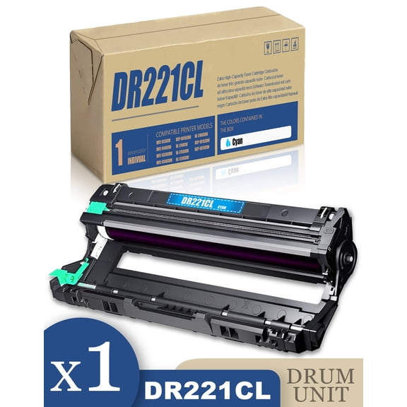 DR 221CL 1 Pack Cyan Drum Unit Compatible Compatible for Brother DR-221CL Drum for MFC-9330CDW MFC-9340CDW DCP-9015CDW Printer