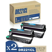 DR 221CL 2 Pack Cyan Drum Unit Compatible Replacement for Brother DR-221CL Drum for MFC-9330CDW MFC-9340CDW DCP-9015CDW Printer