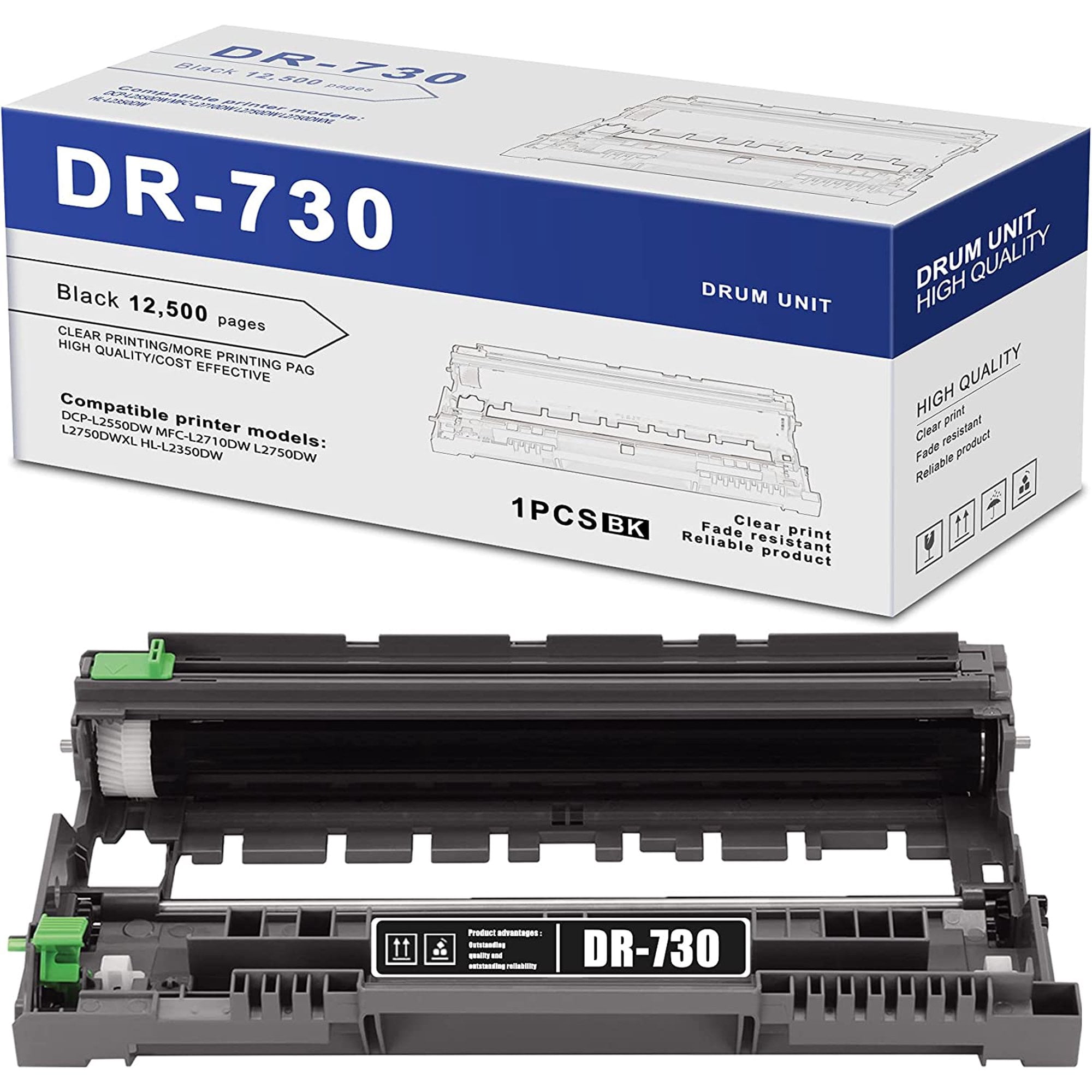 DR 730 Black Drum Unit (NOT Toner) Replacement for Brother DR 730 for