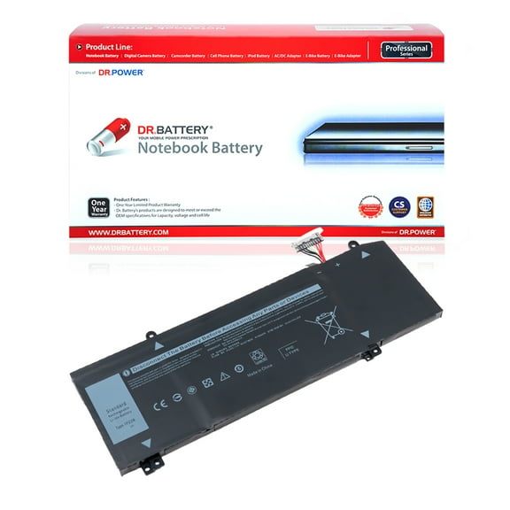 DR. BATTERY - Replacement for Dell ALW15M-R3728S / ALW15M-R4736 / ALW15M-R4736W / ALW15M-R4958W / ALW17M-D2723S / ALW17M-D2726S / ALW17M-D2736S / ALW17M-D2737S / 06YV0V / 0JJPFK / 1F22N / XRGXX