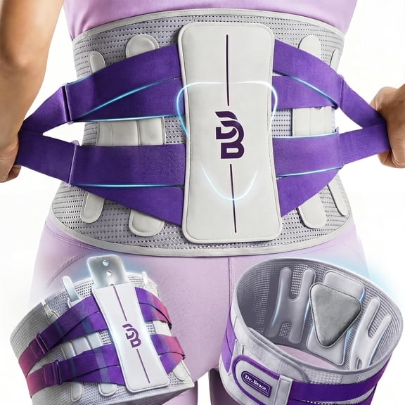 DR. BRACE® Back Brace for Lower Back Pain -Removable Stabilizers For Pain Relief from Sciatica, Herniated Disc, Scoliosis - Breathable Design With Lumbar Support Pad (Orion's, Medium)