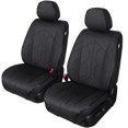 thumbnail image 1 of DR.COVER 2pcs Faux Leather Car Seat Covers All Season Front Seat Protector Universal Fit for Most Sedans SUV Truck Vans Black, 1 of 6