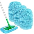 thumbnail image 1 of DR DAPPER Reusable Microfiber Wet Mop Pads Compatible with SwifferSweeper Mop, 3 Pack, Blue (Mop is Not Included), 1 of 6