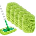 thumbnail image 1 of DR DAPPER Reusable Microfiber Wet Mop Pads Compatible with SwifferSweeper Mop, 5 Pack, Green (Mop is Not Included), 1 of 7