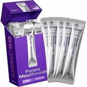 DR.DENT Purple Mouthwash for Teeth Whitening - Color Correcting Mouthwash Sachets - Peroxide Free, Alcohol Free - Freshens Breath, Supports Gum Health - Vegan, Mint Flavor 20 pc