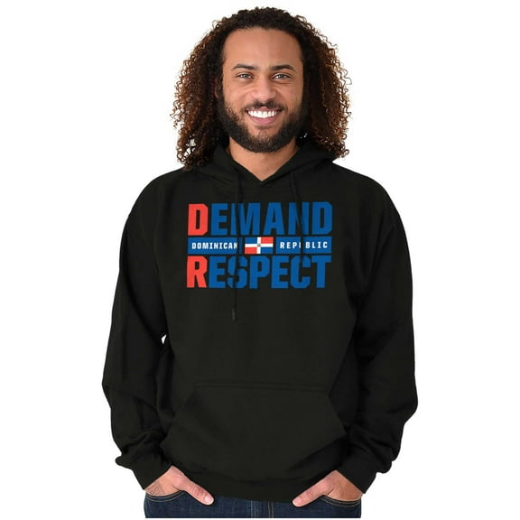 DR Dominican Republic Demand Respect Hoodie Sweatshirt Women Men Brisco Brands S