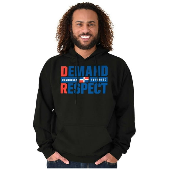 DR Dominican Republic Demand Respect Hoodie Sweatshirt Women Men Brisco Brands S