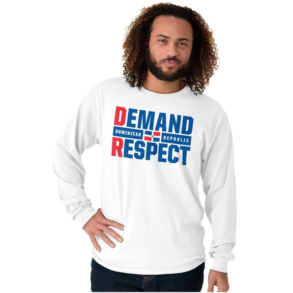 DR Dominican Republic Demand Respect Long Sleeve TShirt Men Women Brisco Brands S