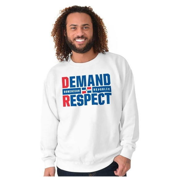 DR Dominican Republic Demand Respect Sweatshirt for Men or Women Brisco Brands S