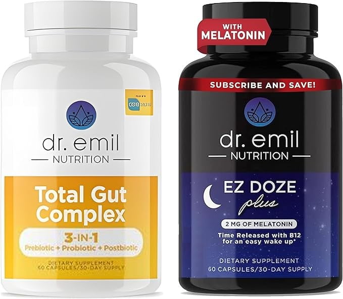 DR EMIL NUTRITION Total Gut Complex and Liver Support Total Cleanse Bundle - Gut Health Supplement & Liver Support Capsules