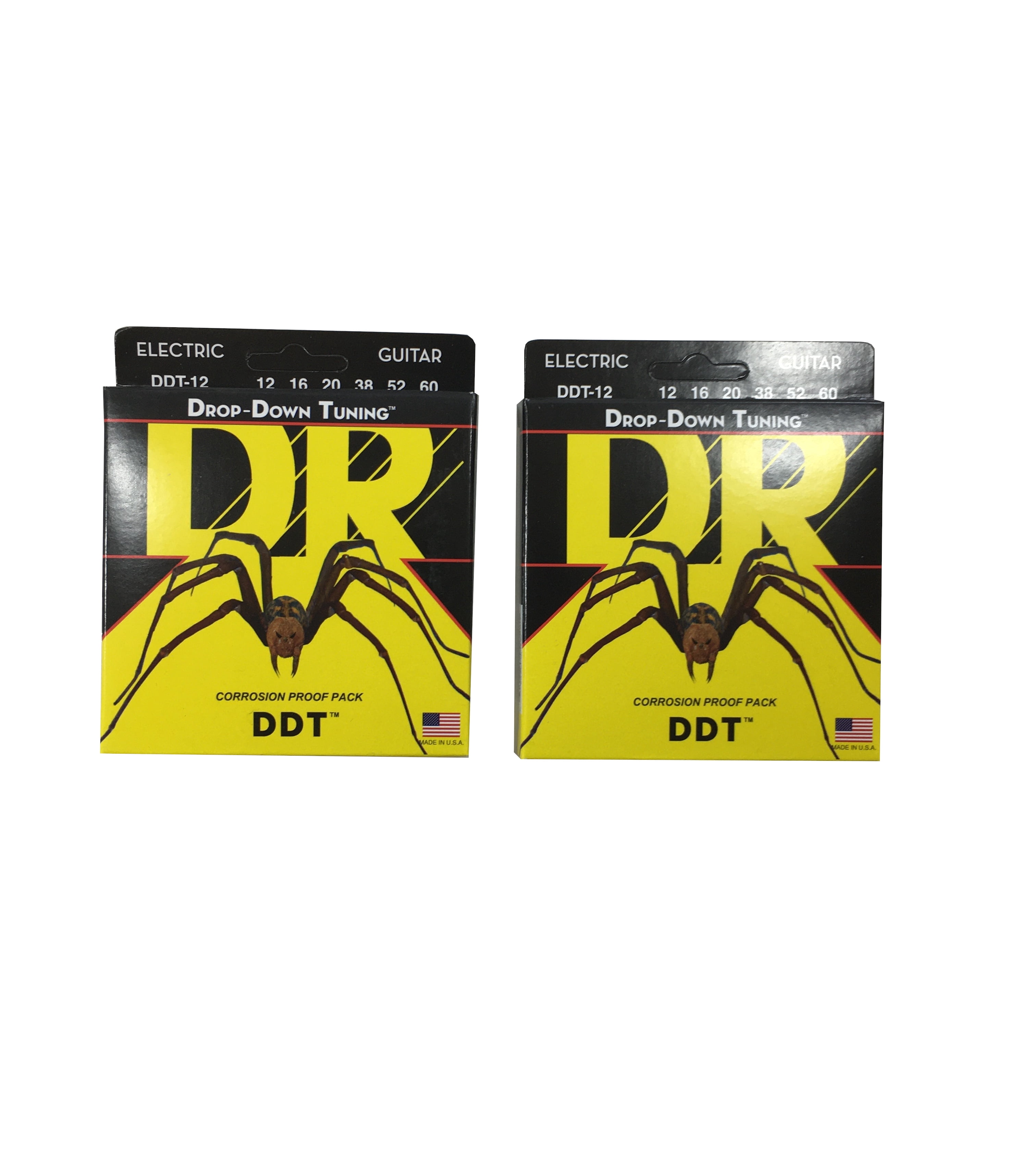 DR Guitar Strings 2 Pack Electric DDT Drop Down Tuning 12-60 Extra Extra Heavy