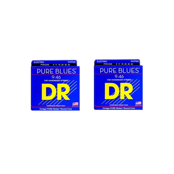 DR Guitar Strings 2-Pack Electric Pure Blues Vintage Pure Nickel 9-46