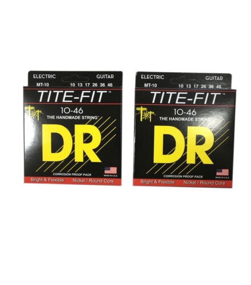 DR Guitar Strings 2-Pack Electric Tite-Fit 10-46 Medium Handmade USA