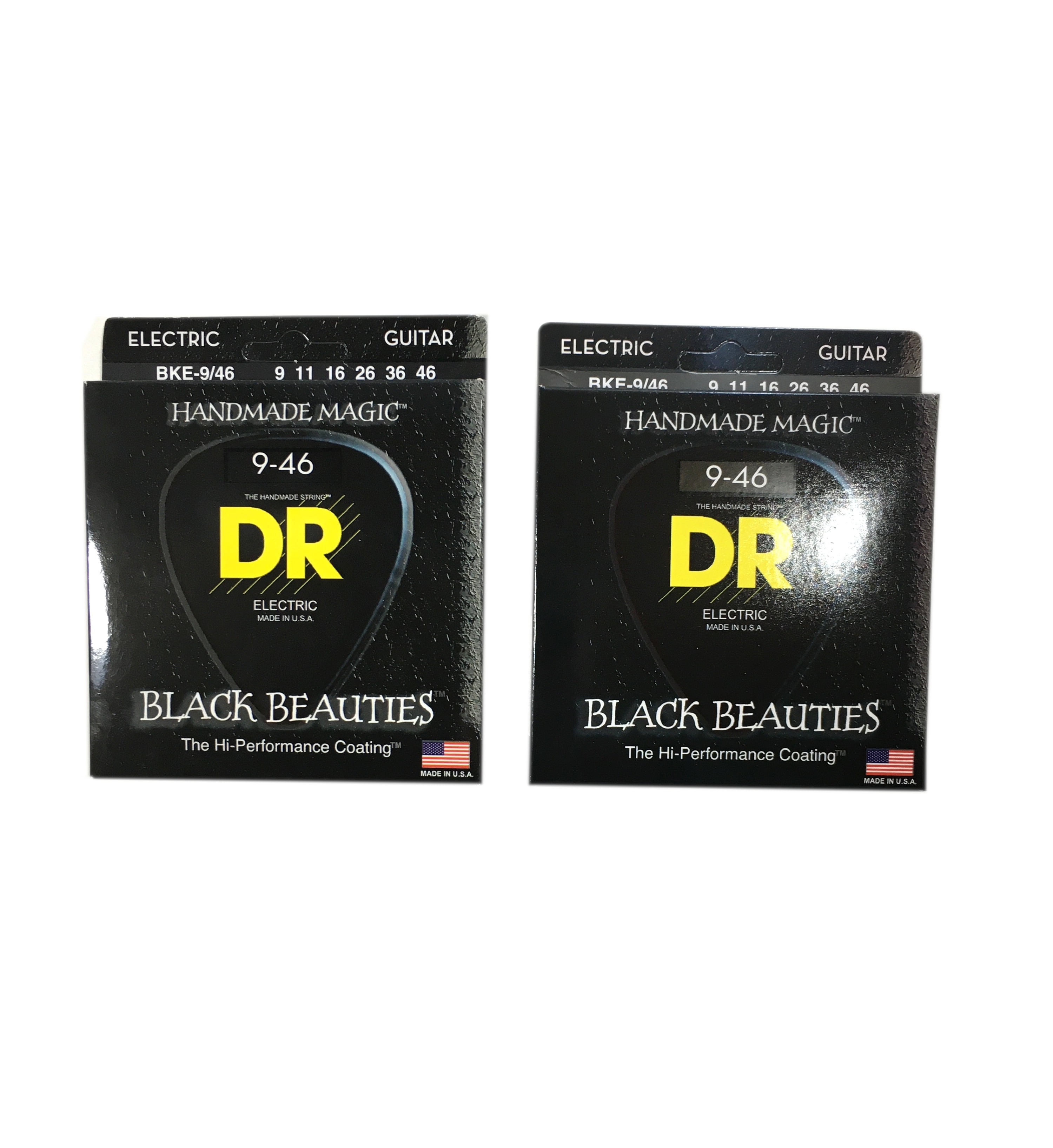 DR Guitar Strings 2-Packs Electric K3 Black Beauties High Performance 09-46