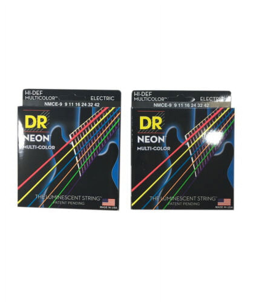 DR Guitar Strings 2 Sets Electric Neon Multicolor 9-42 Lite