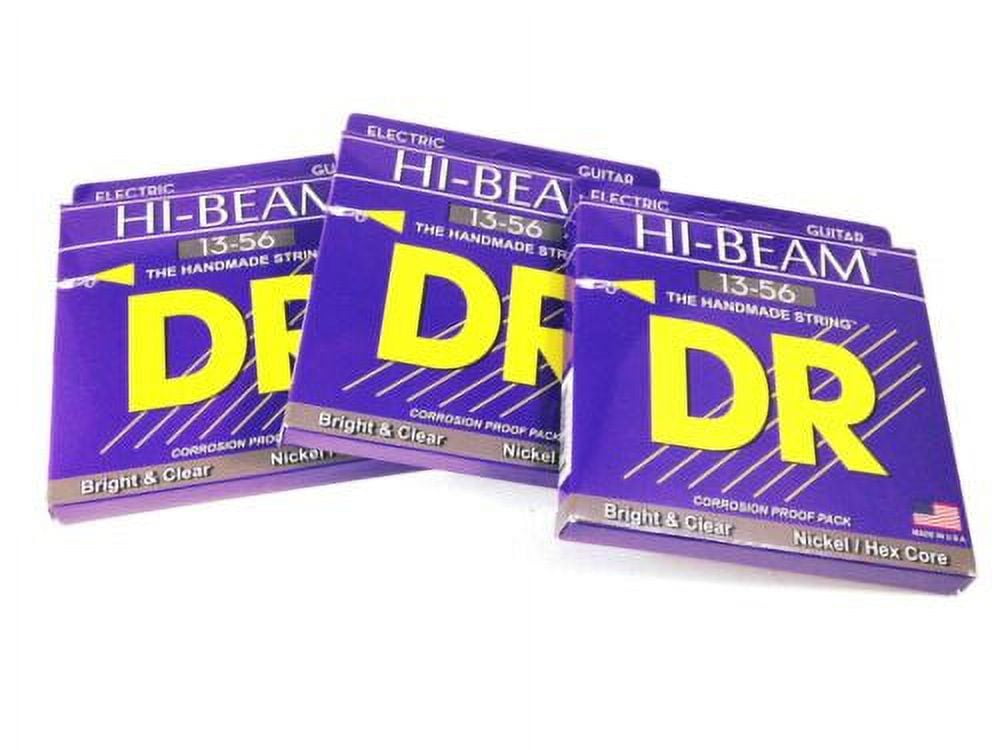 DR Guitar Strings 3 Pack Electric High Beam 09-46 Nickel Plated Hex Mega Heavy