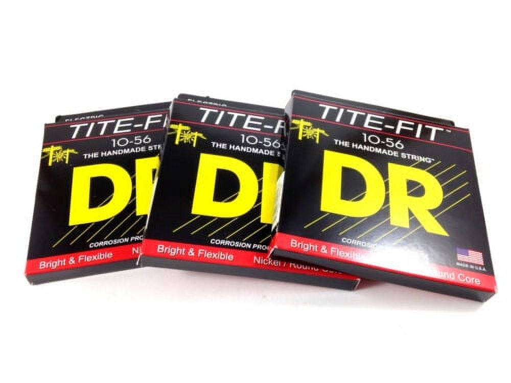 DR Guitar Strings 3 Pack Electric Tite-Fit 10-56 Jeff Healey Handmade USA