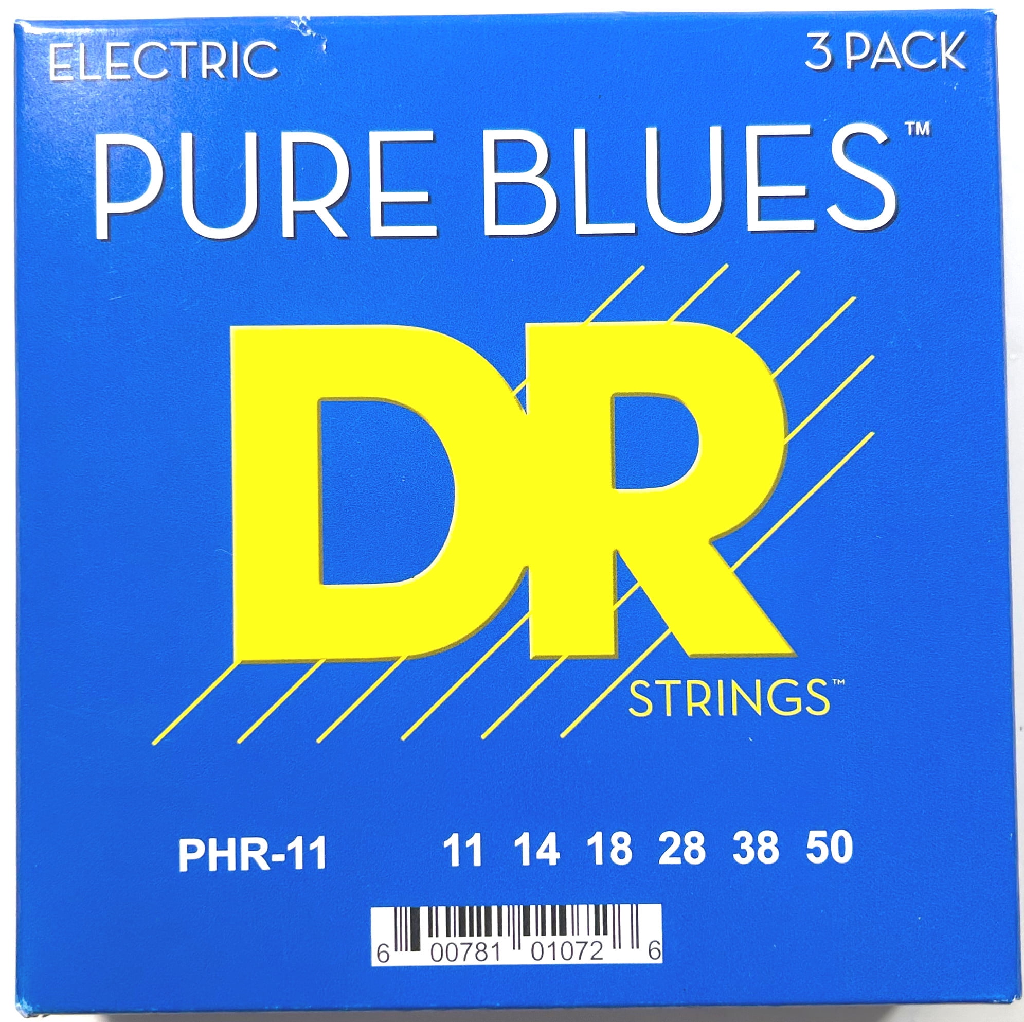 DR Guitar Strings 3 Sets Electric Pure Blues Vintage Pure Nickel 11-50
