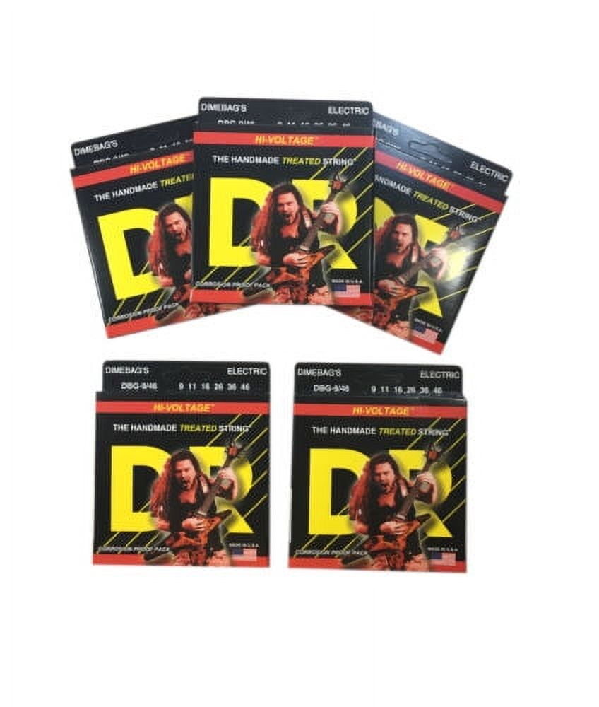 DR Guitar Strings 5-Pack  Electric Dimebags Hi-Voltage 09-46