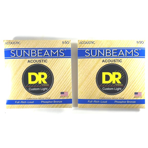 DR Guitar Strings Acoustic 2 Sets Sunbeams Phophor Bronze Round Wound 11-50