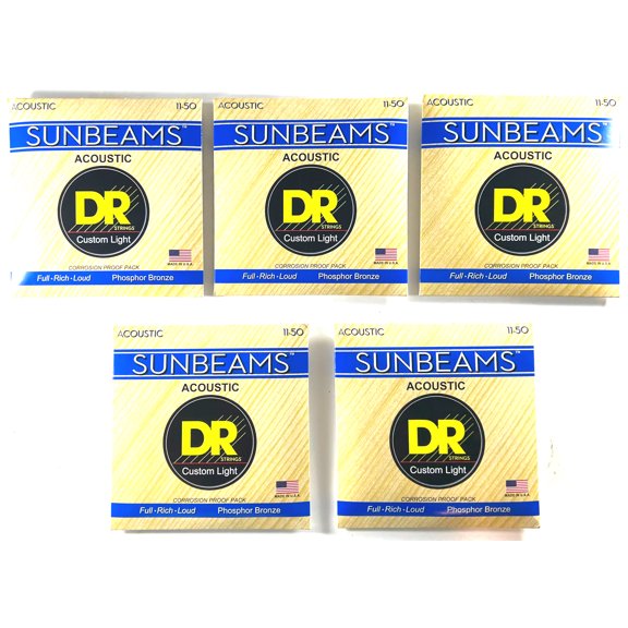 DR Guitar Strings Acoustic 3 Sets Sunbeams Phophor Bronze Round Wound 11-50