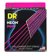 DR Guitar Strings Acoustic Neon Pink Extra Light 10-48 Luminecent