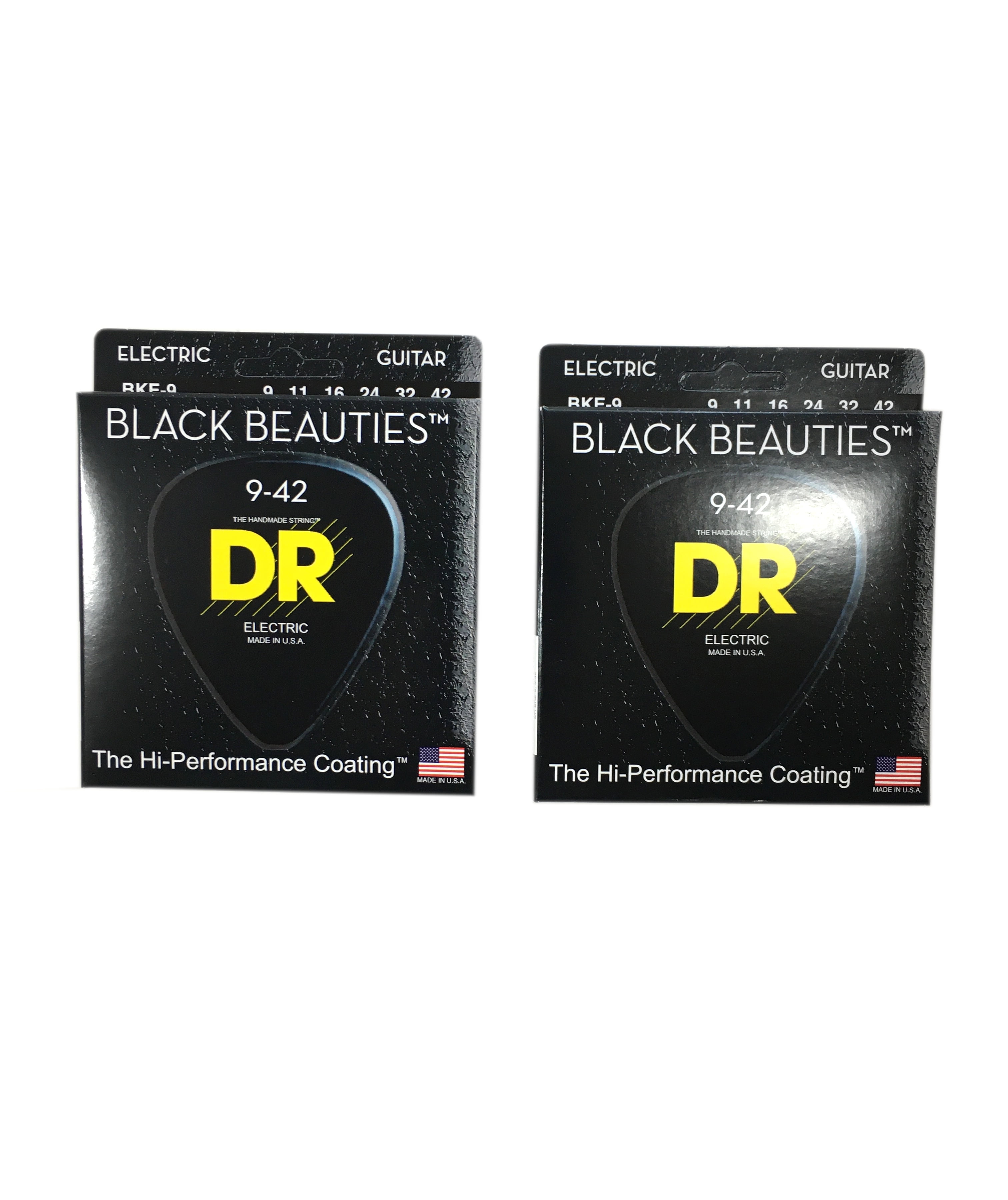 DR Guitar Strings Electric 2-Pack K3 Black Beauties High Performance 09-42