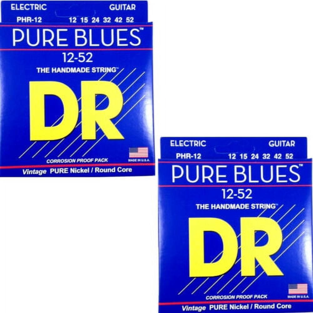 DR Guitar Strings Electric 2-Pack Pure Blues Vintage Pure Nickel  12-52