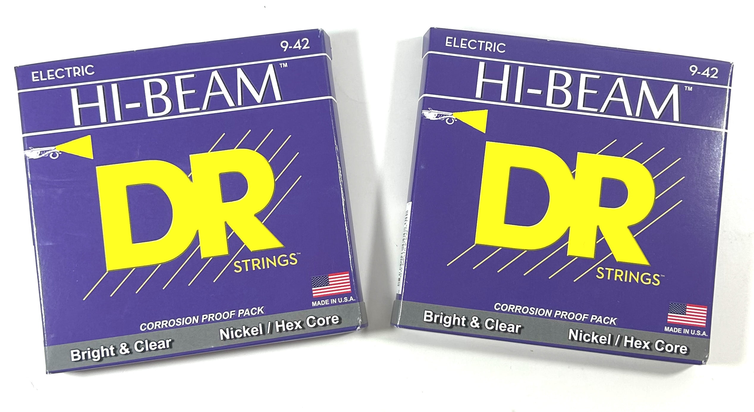 DR Guitar Strings Electric 2 Sets Hi-Beam 09-32 Extra Light Handmade USA