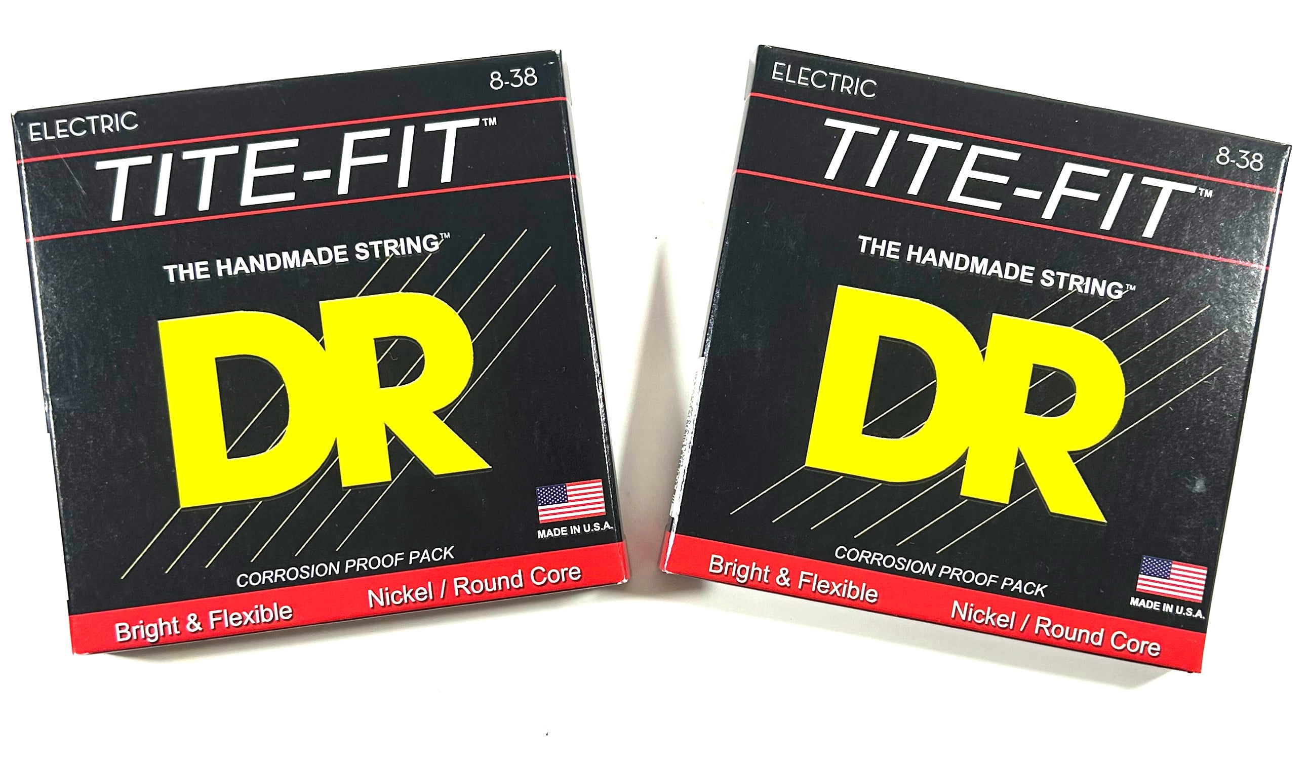 DR Guitar Strings Electric 2 Sets Tite-Fit 08-38 Extra Light Handmade USA