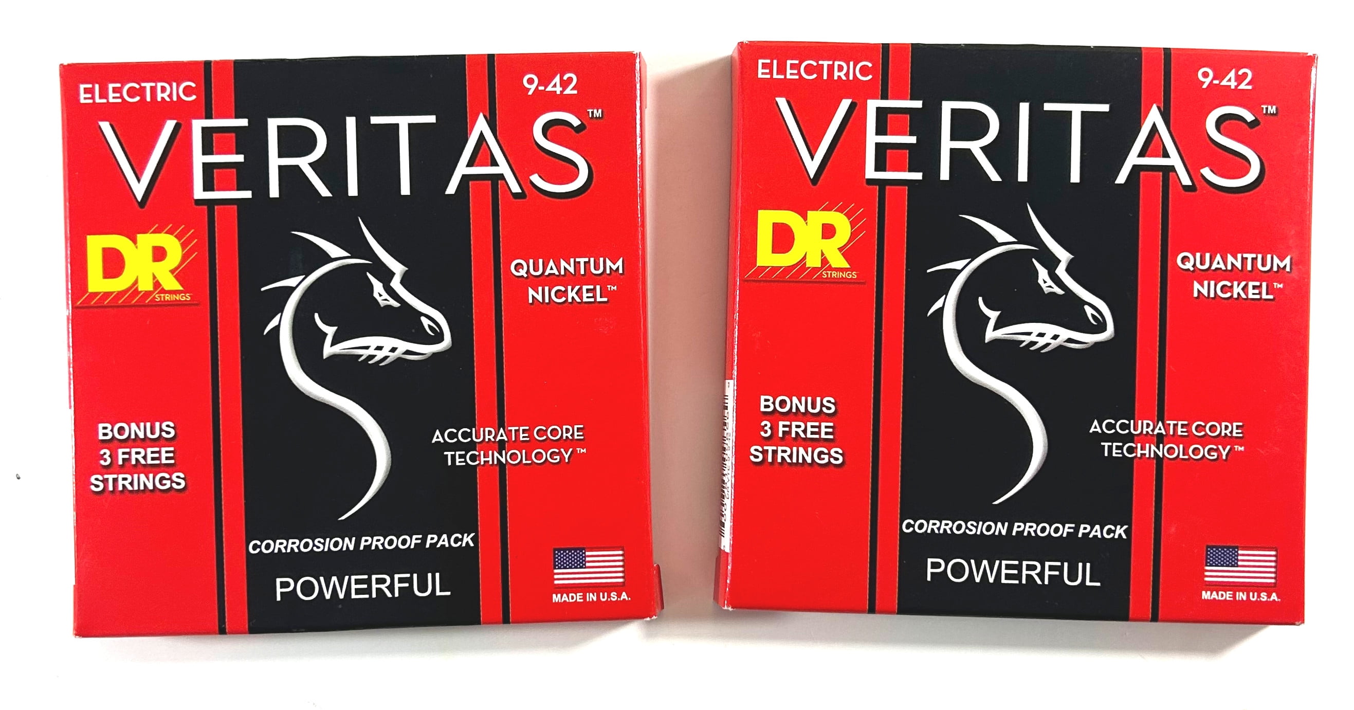 DR Guitar Strings Electric 2 Sets Veritas VTE-9 Extra Light 09-42 Quantum Nickel