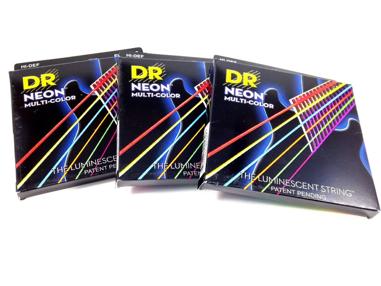 DR Guitar Strings Electric 3 Pack Neon Multicolor 09-46