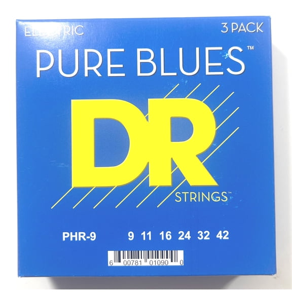 DR Guitar Strings Electric 3 Sets Pure Blues Vintage Nickel 09-42